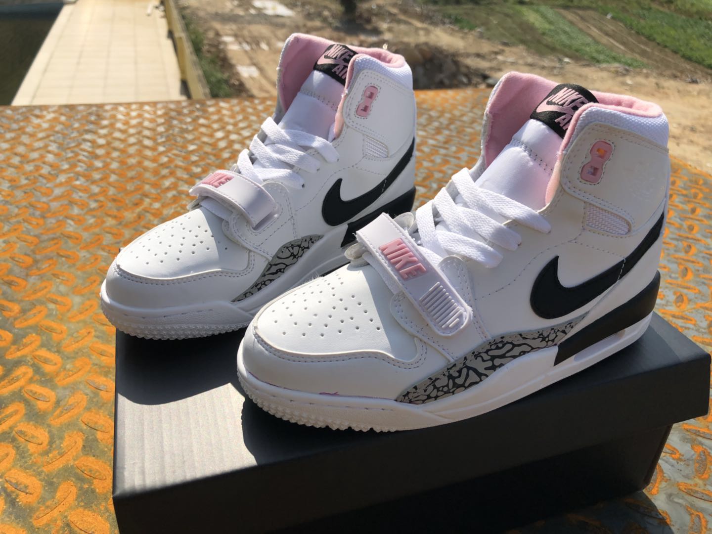 Kids Air Jordan NRG 312 White Black Pink Shoes - Click Image to Close